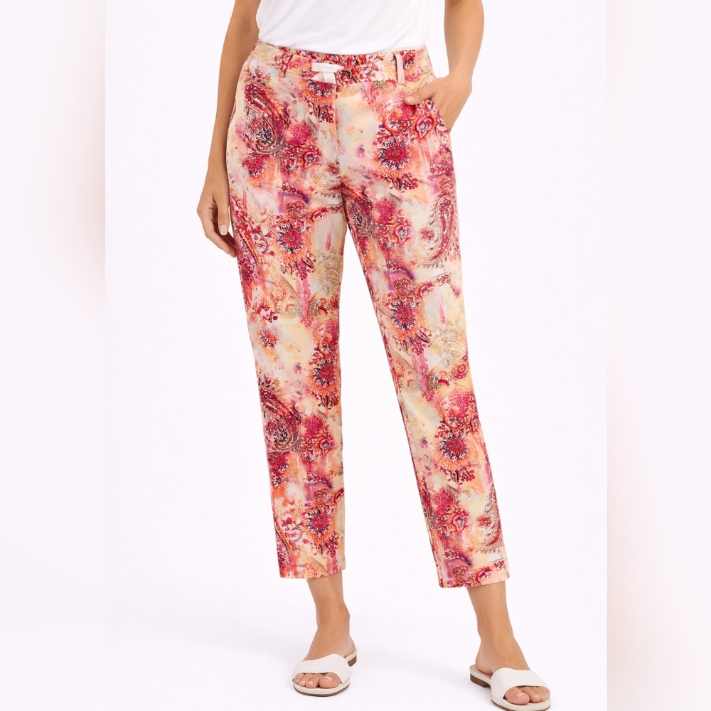 Chico's Multicolor Paisley Print Chinos